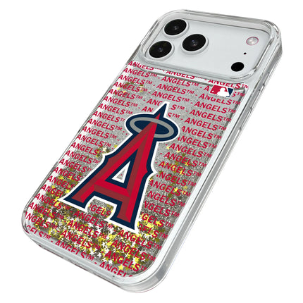 Los Angeles Angels Text Backdrop Glitter Phone Case for Apple iPhone