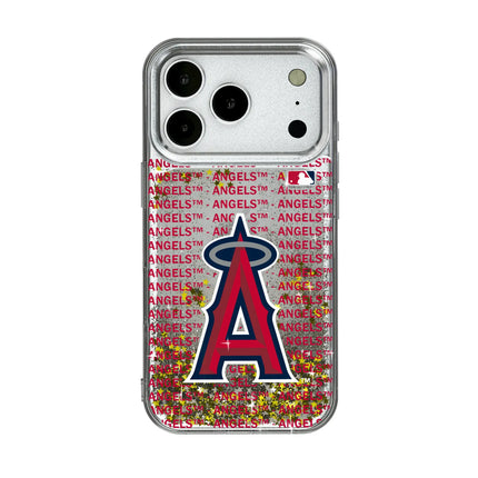 Los Angeles Angels Text Backdrop Glitter Phone Case for Apple iPhone