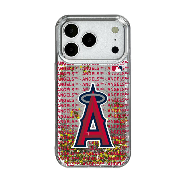 Los Angeles Angels Text Backdrop Glitter Phone Case for Apple iPhone