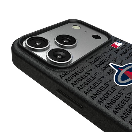 Los Angeles Angels Text Backdrop MagSafe Compatible Phone Case for Apple iPhone