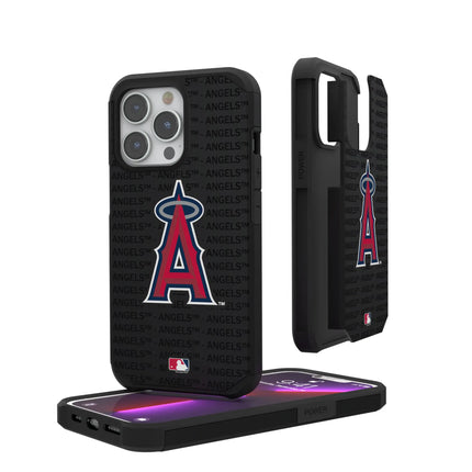 Los Angeles Angels Text Backdrop Rugged Phone Case for Apple iPhone