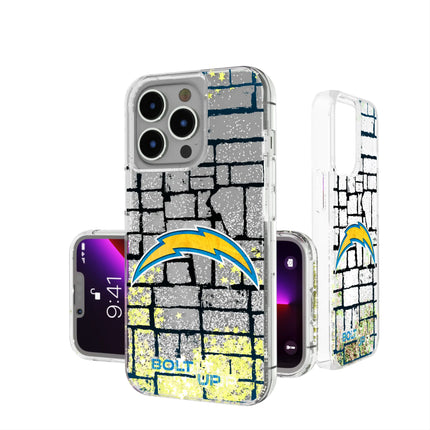 Los Angeles Chargers Brick Glitter Phone Case for Apple iPhone