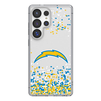 Los Angeles Chargers Confetti Clear Phone Case for Samsung Galaxy