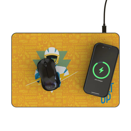 Los Angeles Chargers Deco 15-Watt Wireless Charger and Mouse Pad