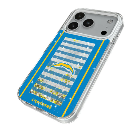 Los Angeles Chargers Field Glitter Phone Case for Apple iPhone