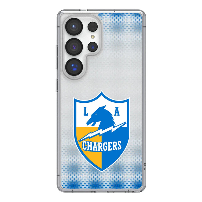 Los Angeles Chargers Historic Collection Linen Clear Phone Case for Samsung Galaxy