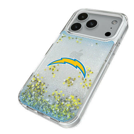 Los Angeles Chargers Linen Glitter Phone Case for Apple iPhone