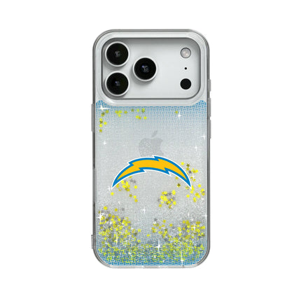Los Angeles Chargers Linen Glitter Phone Case for Apple iPhone