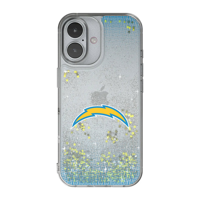 Los Angeles Chargers Linen Glitter Phone Case for Apple iPhone
