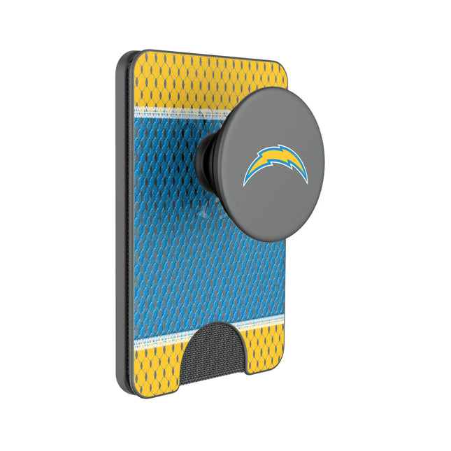 Los Angeles Chargers Mesh PopSockets MagSafe-Compatible PopWallet+