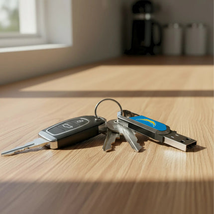 Los Angeles Chargers Solid USB 64GB Clip Style Flash Drive