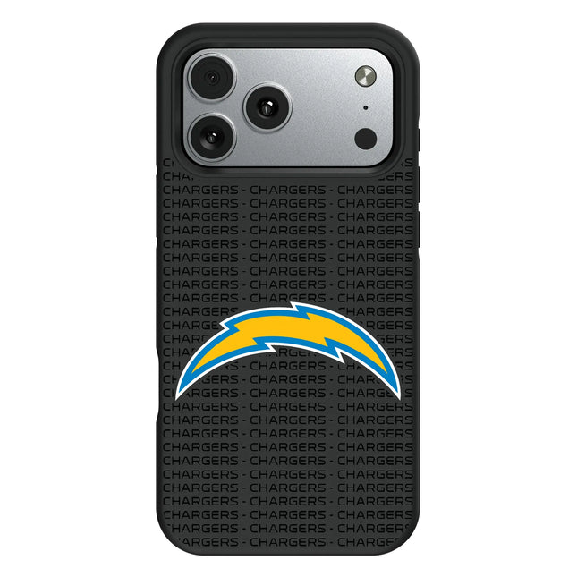 Los Angeles Chargers Text Backdrop Bump Phone Case for Apple iPhone