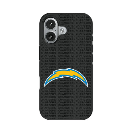 Los Angeles Chargers Text Backdrop Bump Phone Case for Apple iPhone