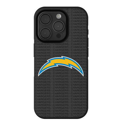Los Angeles Chargers Text Backdrop Bump Phone Case for Apple iPhone