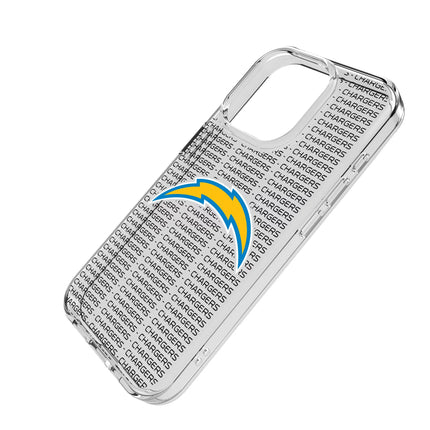 Los Angeles Chargers Text Backdrop Clear Phone Case for Apple iPhone