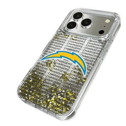 Los Angeles Chargers Text Backdrop Glitter Phone Case for Apple iPhone