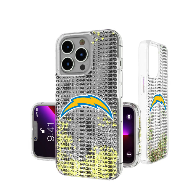 Los Angeles Chargers Text Backdrop Glitter Phone Case for Apple iPhone