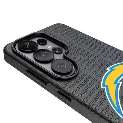 Los Angeles Chargers Text Backdrop MagSafe Compatible Phone Case for Samsung Galaxy