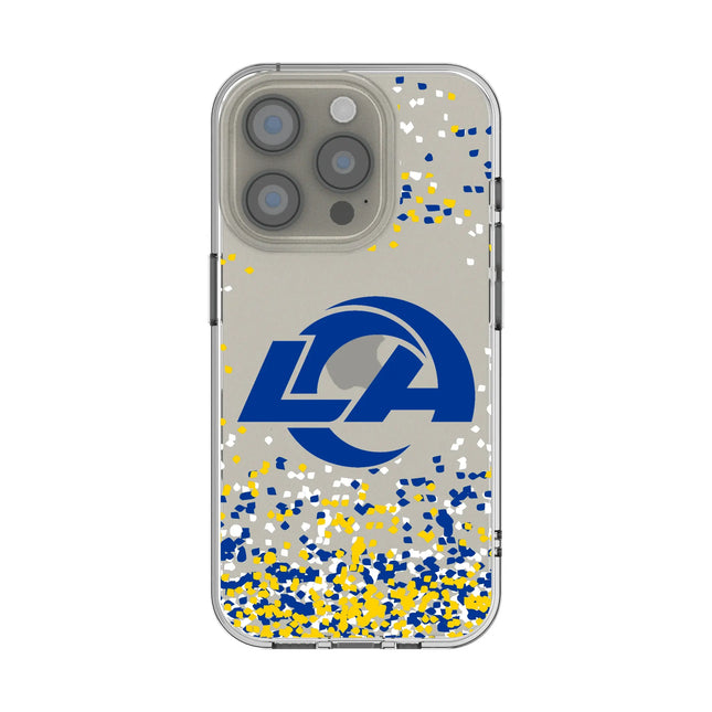 Los Angeles Rams Confetti Clear Phone Case for Apple iPhone