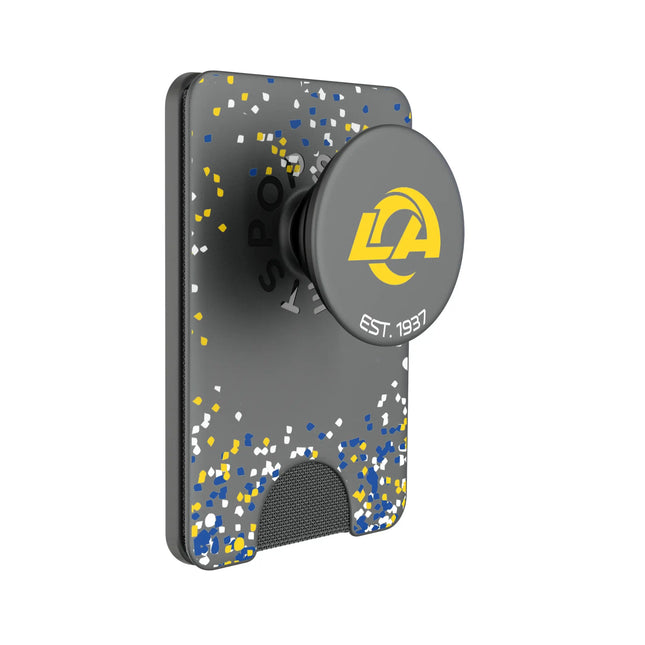 Los Angeles Rams Confetti PopSockets MagSafe-Compatible PopWallet+