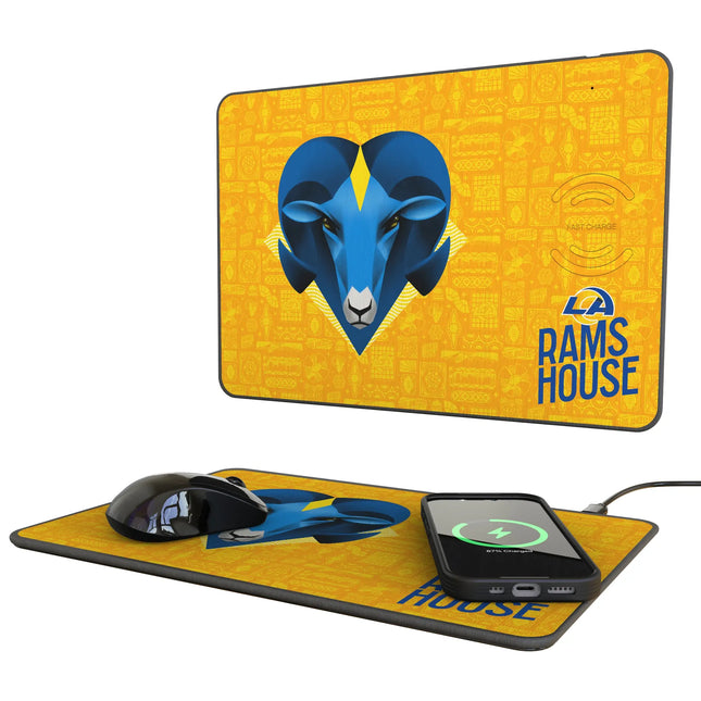 Los Angeles Rams Deco 15-Watt Wireless Charger and Mouse Pad