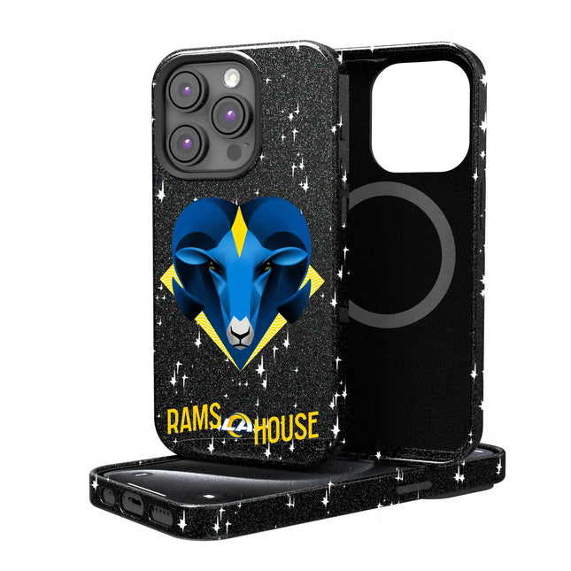 Los Angeles Rams Deco Black Bling Phone Case for Apple iPhone