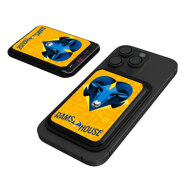 Los Angeles Rams Deco Black Magnetic Credit Card Wallet