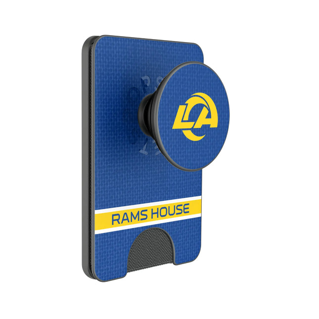 Los Angeles Rams Endzone Solid PopSockets MagSafe-Compatible PopWallet+