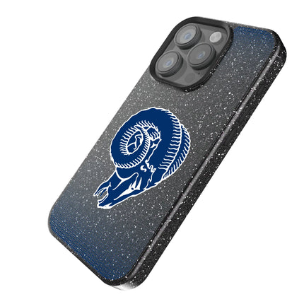 Los Angeles Rams Historic Collection Linen Black Bling Phone Case for Apple iPhone