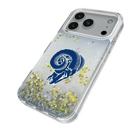 Los Angeles Rams Historic Collection Linen Glitter Phone Case for Apple iPhone