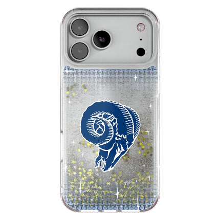 Los Angeles Rams Historic Collection Linen Glitter Phone Case for Apple iPhone