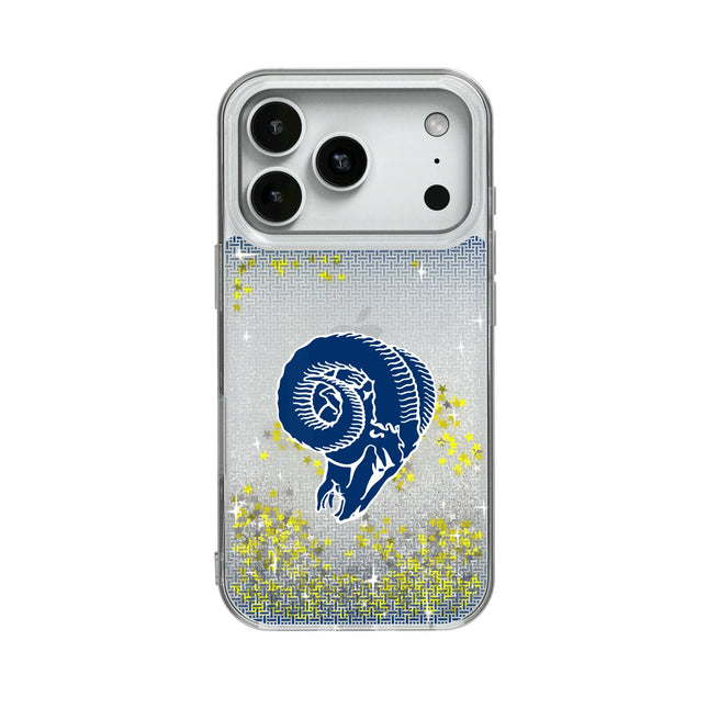 Los Angeles Rams Historic Collection Linen Glitter Phone Case for Apple iPhone