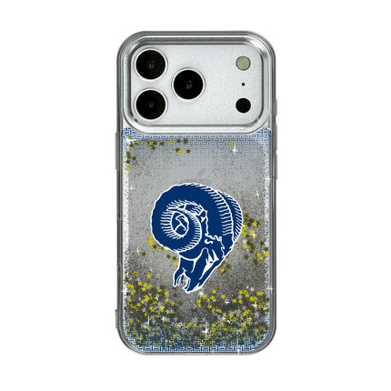 Los Angeles Rams Historic Collection Linen Glitter Phone Case for Apple iPhone
