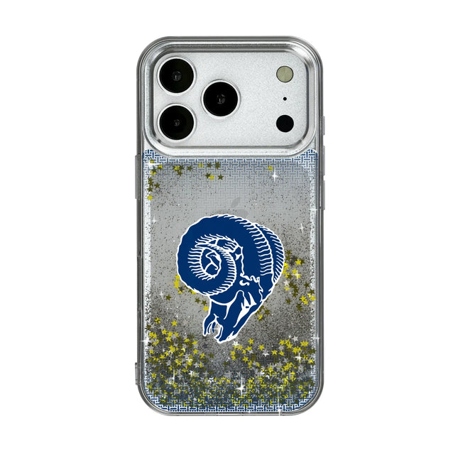 Los Angeles Rams Historic Collection Linen Glitter Phone Case for Apple iPhone