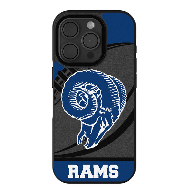 Los Angeles Rams Historic Collection Passtime Bump Phone Case for Apple iPhone