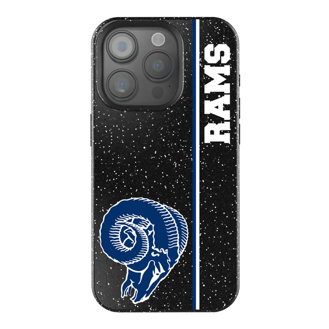 Los Angeles Rams Historic Collection Sidebar Black Bling Phone Case for Apple iPhone