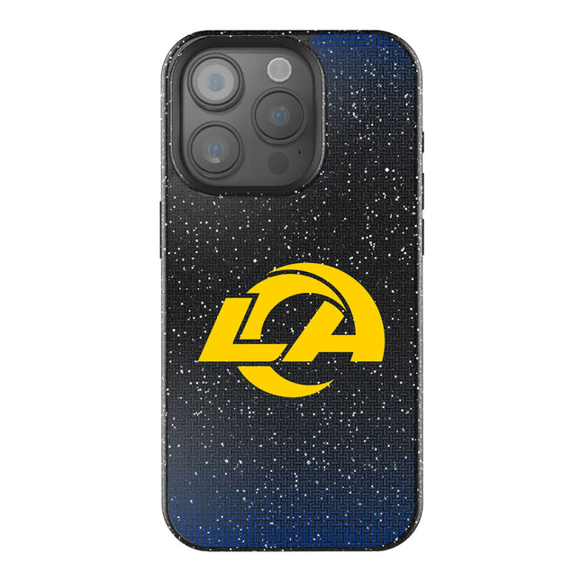 Los Angeles Rams Linen Black Bling Phone Case for Apple iPhone