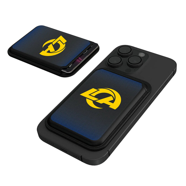 Los Angeles Rams Linen Black Magnetic Credit Card Wallet