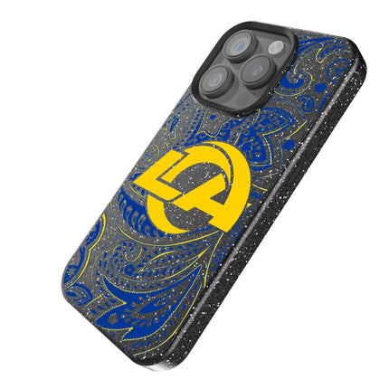 Los Angeles Rams Paisley Black Bling Phone Case for Apple iPhone