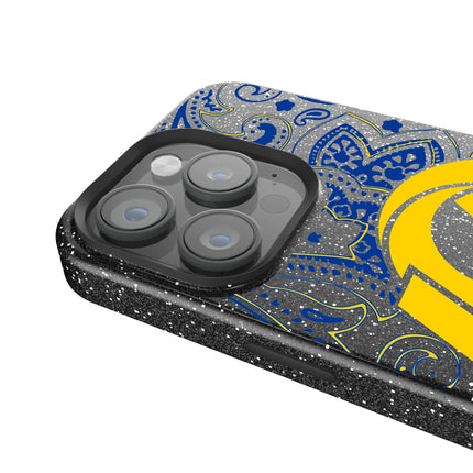 Los Angeles Rams Paisley Black Bling Phone Case for Apple iPhone