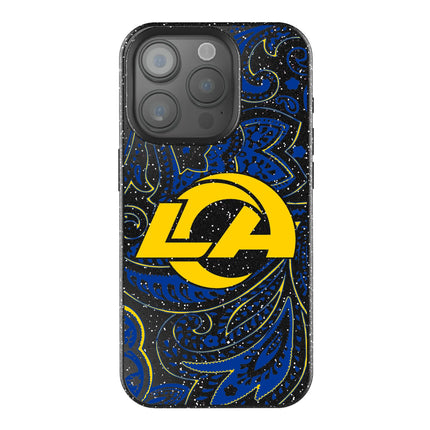Los Angeles Rams Paisley Black Bling Phone Case for Apple iPhone