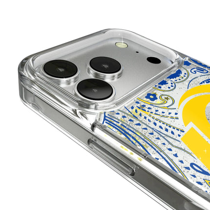 Los Angeles Rams Paisley Glitter Phone Case for Apple iPhone