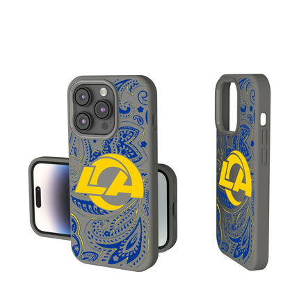 Los Angeles Rams Paisley Soft Touch Phone Case for Apple iPhone