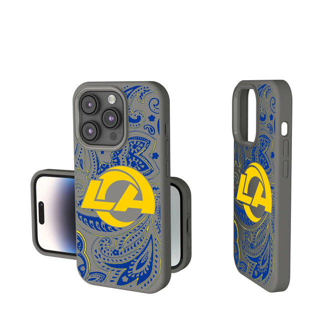 Los Angeles Rams Paisley Soft Touch Phone Case for Apple iPhone