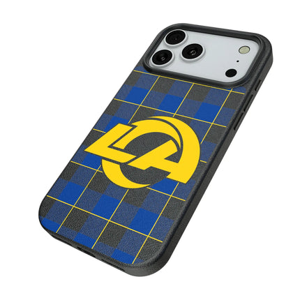 Los Angeles Rams Plaid MagSafe Compatible Phone Case for Apple iPhone