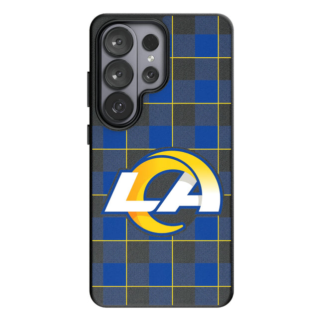 Los Angeles Rams Plaid MagSafe Compatible Phone Case for Samsung Galaxy 26 Series