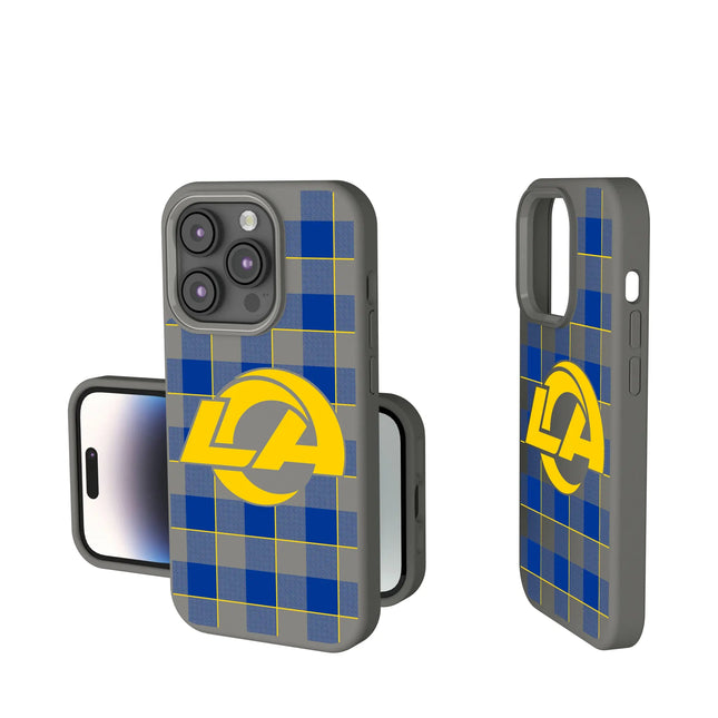 Los Angeles Rams Plaid Soft Touch Phone Case for Apple iPhone