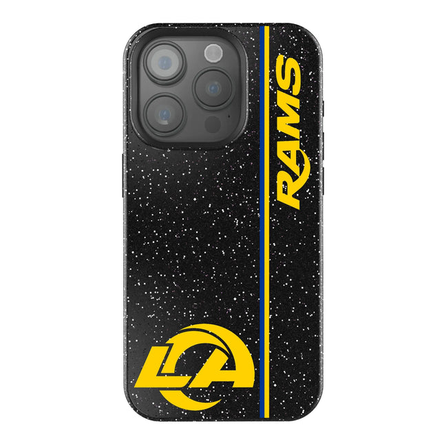 Los Angeles Rams Sidebar Black Bling Phone Case for Apple iPhone