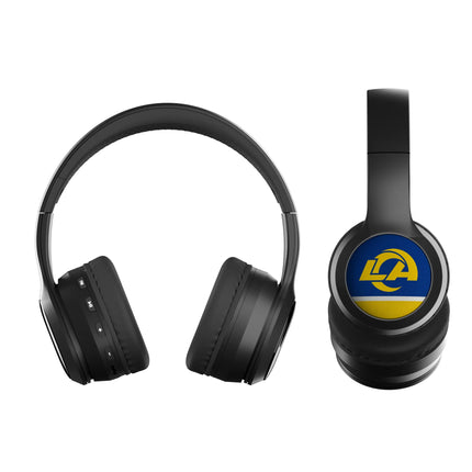 Los Angeles Rams Stripe Wireless Over-Ear BT Headphones With Case