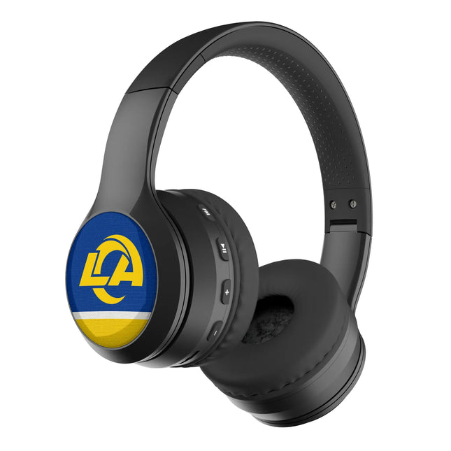 Los Angeles Rams Stripe Wireless Over-Ear BT Headphones With Case
